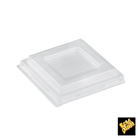 Plastic Lid PET for Plastic Tasting Cup "Pagoda" Clear 120ml (25 Units) 
