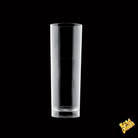 Plastic Collins Glass Reusable SAN Clear 200ml (102 Units)