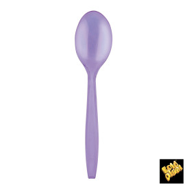Plastic Spoon PS Premium Lilac 19cm (1000 Units)
