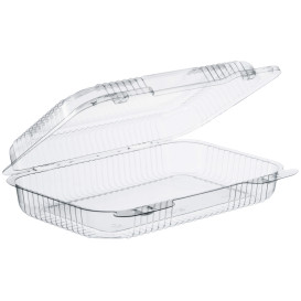 Plastic Hinged Deli Container OPS "StayLock" Clear 991ml (125 Units)  