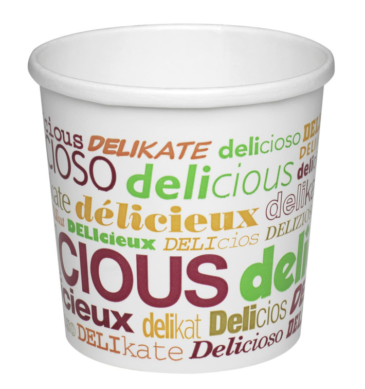Paper Soup Bowl "Delicius" 26Oz/770ml Ø11,7cm (500 Units)