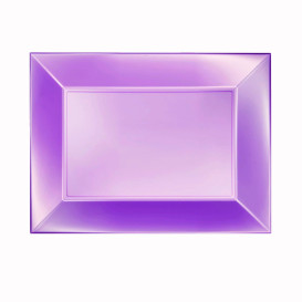 Plastic Tray Microwavable Violet "Nice" 28x19cm (240 Units)