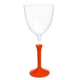 Plastic Stemmed Glass Wine Red Removable Stem 300ml (200 Units)