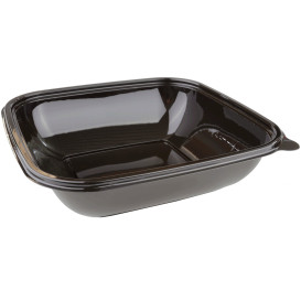 Plastic Bowl PET Black 750ml 190x190x40mm (300 Units)