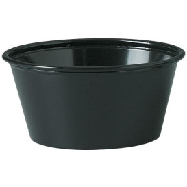 Plastic Souffle Cup PS Black 100ml Ø7,3cm (2500 Units)