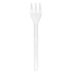 Plastic Tasting Mini Fork Clear 10cm (1500 Units)
