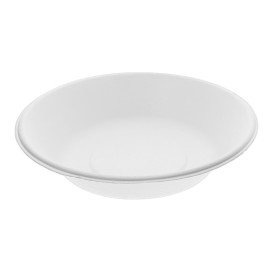 Sugarcane Plate Deep White Ø18 cm (600 Units)