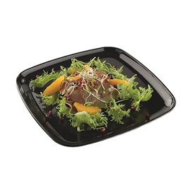 Plastic Tray Square Shape Hard Black 30x30cm (5 Units) 