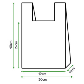 Plastic T-Shirt Bag White 30x40cm (6000 Units)