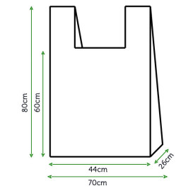 Plastic T-Shirt Bag White 70x80cm (800 Units)