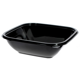 Plastic Bowl PET Black 750ml 17,5x17,5x5cm (300 Units)