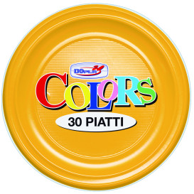 Plastic Plate PS Flat Mango 17 cm (50 Units) 