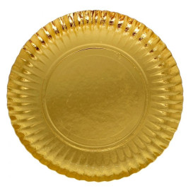Paper Plate Round Shape Gold 21cm (800 Units)