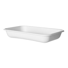 Sugarcane Tray Ecologic White 710ml 21,5x14,0x4,0 cm (50 Units) 