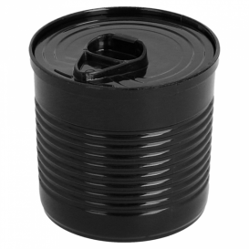 Tasting Plastic Tin Can PS Black 60ml Ø5,1x4,8 cm (25 Units) 