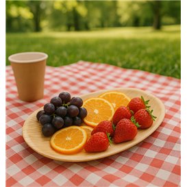 Palm Leaf Tray Oval Shape 26x16x2,5cm (200 Units)