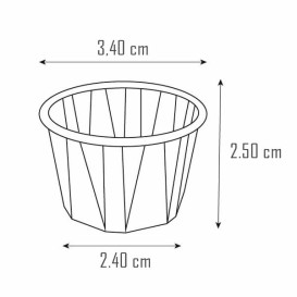 Pleated Paper Souffle Cup 15ml (250 Units)