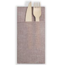 Pocket Fold Paper Napkins Cow Boys Brown 30x40cm (1200 Units) 