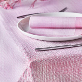 Pre-Cut Paper Tablecloth 1x1m "Between Lines" Burgundy 40g/m² (400 Units)