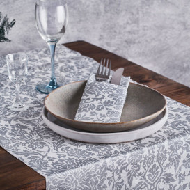 Airlaid Tablecloth Roll 0,4x48m "Versalles" Grey 50g/m² P30cm (1 Unit)