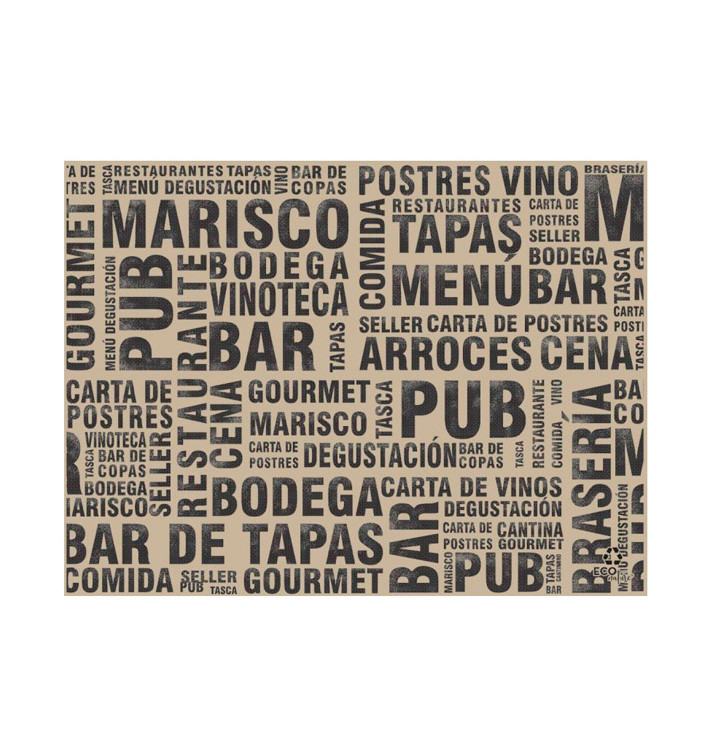 Placemat of Paper in Kraft "Gourmet" 30x40cm 40g/m² (1.000 Units)