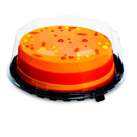 Cake Container APET Black Ø31cm (90 Units)