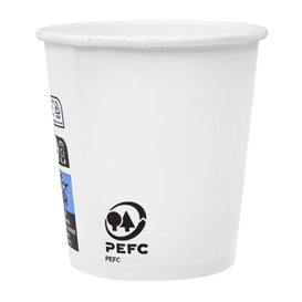 Paper Cup White 4 Oz/120ml Ø6,2cm (80 Units)  