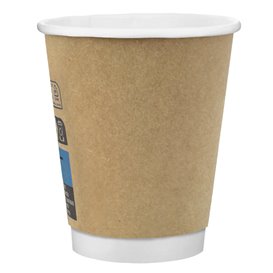 Paper Cup Ripple Wall Black 8 Oz/250ml Ø8cm (25 Units)