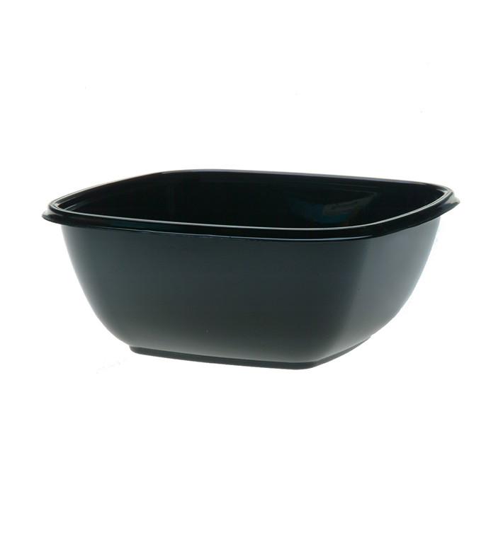Plastic Bowl PET Black 1500ml 190x190x80mm (50 Units) 