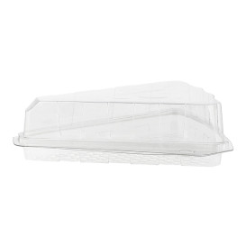Plastic Cake Slice Container Clear 16,2x13,5x5cm 1/8 Ø26cm (20 Units) 