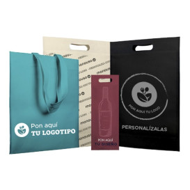 Non-Woven PREMIUM Bag with Short Handles Black 25+10x30cm (25 Units)