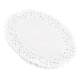 Paper Lace Doilie Oval Shape "Litos" White 16x23cm (250 Units)  
