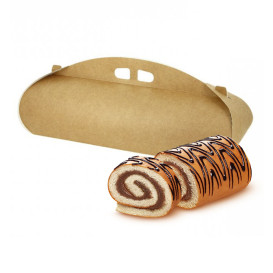 Kraft Paper Swiss Roll Cake Box 43x15x10cm (100 Units)