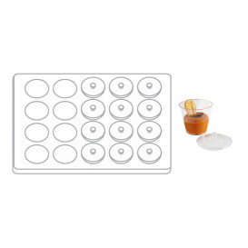 Plastic Tray PS + 20 Bowl Kit with Lid Round Shape (12 Units)