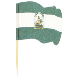 Andalusia Flag Food Pick 6,5cm (144 Units)  
