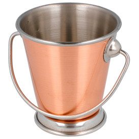 Serving Bucket Steel Copper Ø12x12cm (12 Units)