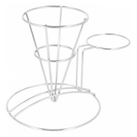 Display Basket Containers Steel with Cup Ø8,3x12,7cm (12 Units)