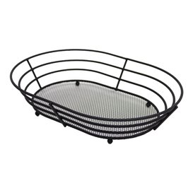 Basket Containers Steel Oval Shape Black 28x20,5x5,7cm (1 Unit) 