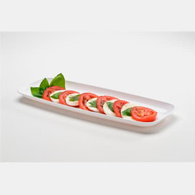 Plastic Tasting Tray PS White 6x19 cm (200 Units)