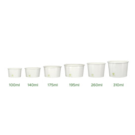 Paper Ice Cream Container Eco-Friendly 260ml (55 Units)