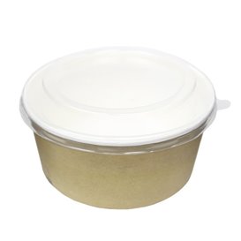 Paper Soup Bowl with Lid Kraft PP 25 Oz/750ml (250 Units)
