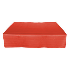 Pre-Cut Paper Tablecloth Red 40g 1,2x1,2m (300 Units)  