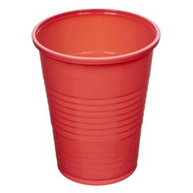 Plastic Cup PS Red 200ml Ø7cm (50 Units) 