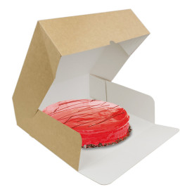 Kraft Carton Box with flip-top front 28x28+10cm (25 Units)