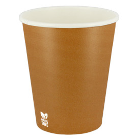 Plastic-Free Paper Cup 8 Oz/240ml "Caramel" Ø8,0cm (1.000 Units)