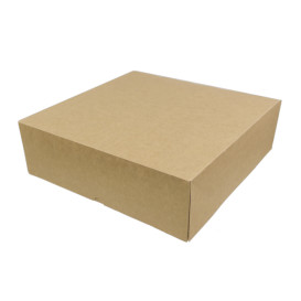 Kraft Carton Box with flip-top front 28x28+10cm (100 Units)
