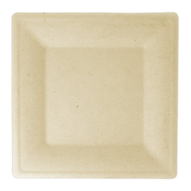 Sugarcane Plate Square shape Natural 16x16 cm (1000 Units)