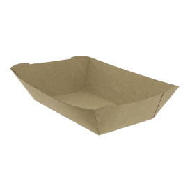 Paper Food Boat Tray Kraft-Kraft 780ml 15,5x9x5,5cm (25 Units) 