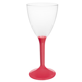 Plastic Stemmed Glass Wine Coral Removable Stem 180ml (200 Units)