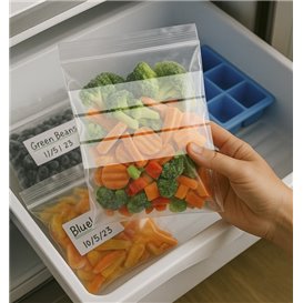 Plastic Zip Bag Seal top Write-On Block 16x22cm G-200 (100 Units)  